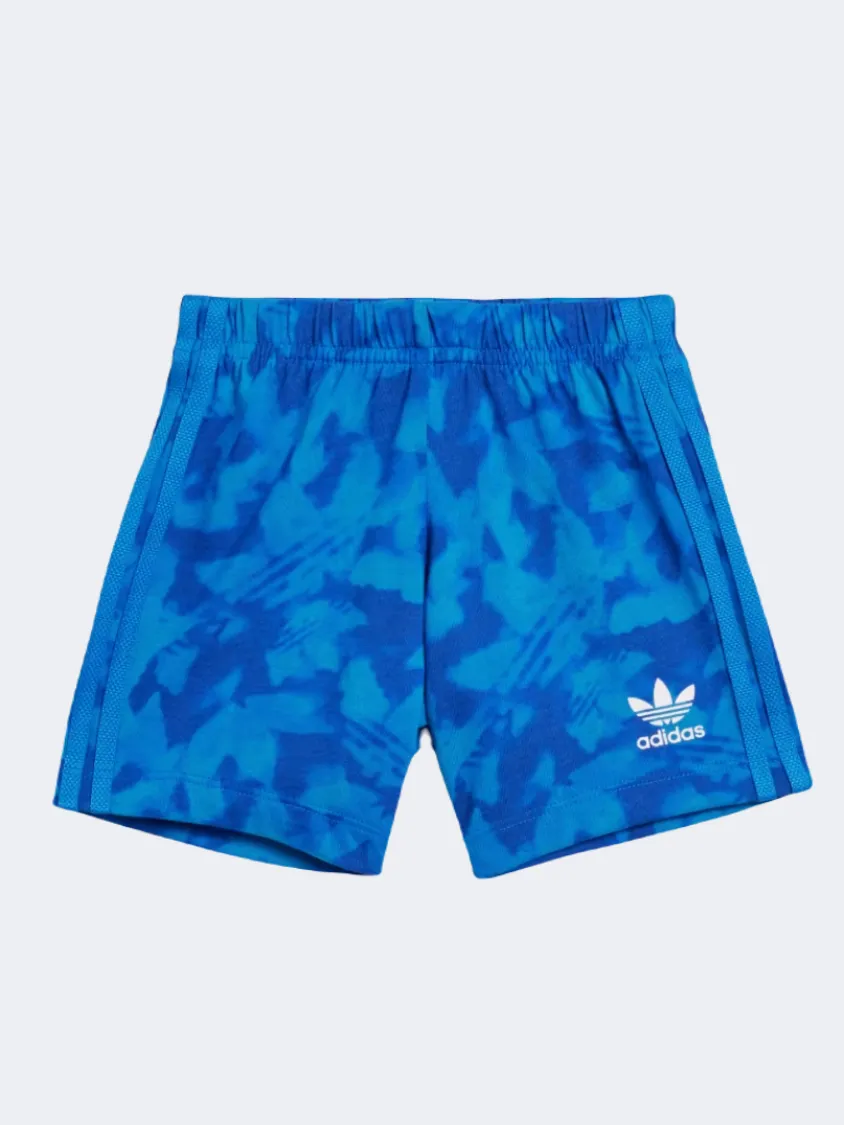 Adidas Summer Allover Print Baby Boys Original Set Blue Bird