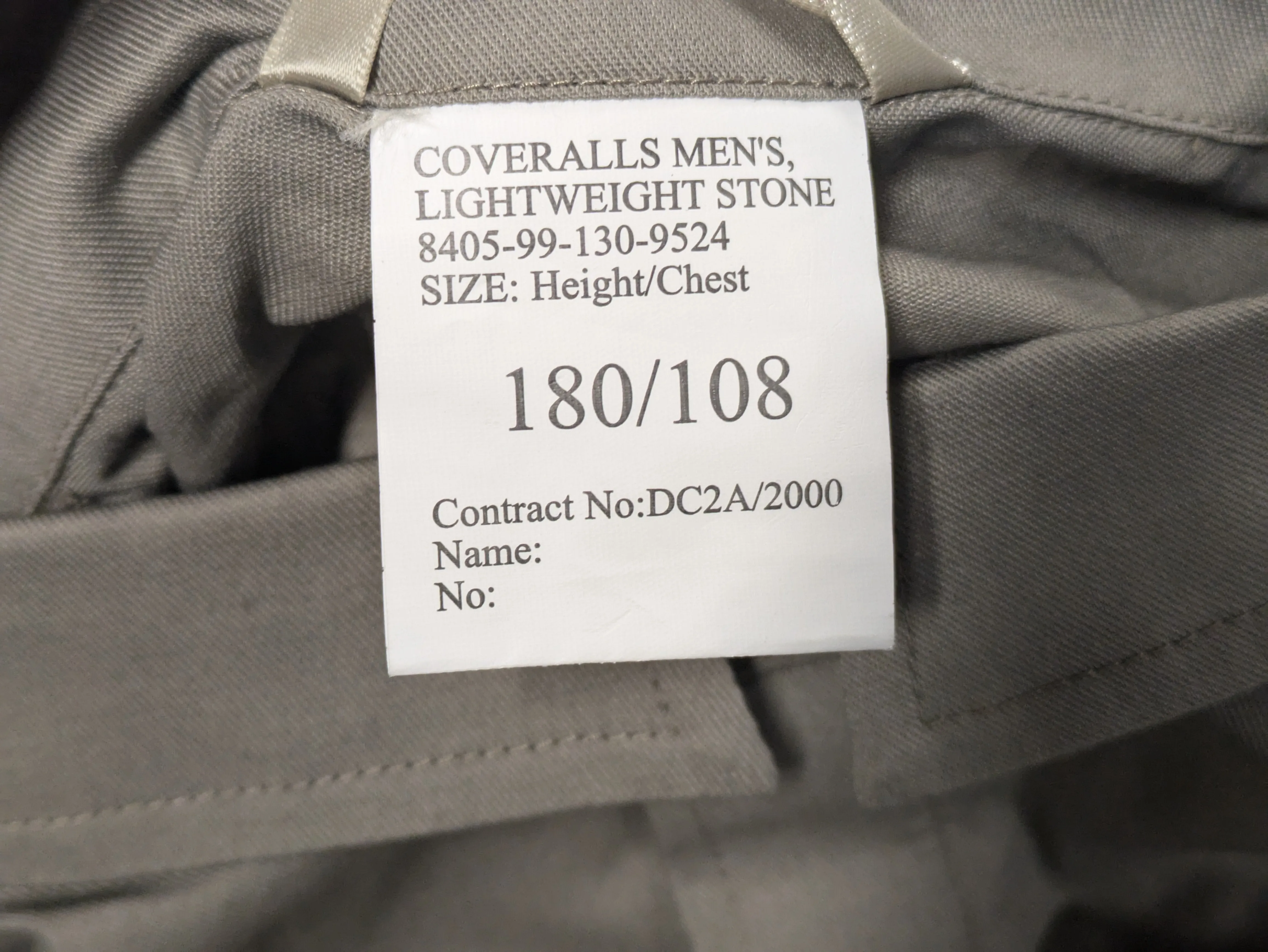 British Army Lightweight Ripstop Coveralls Stone