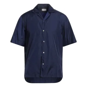 Button Up Nylon Shirt Navy