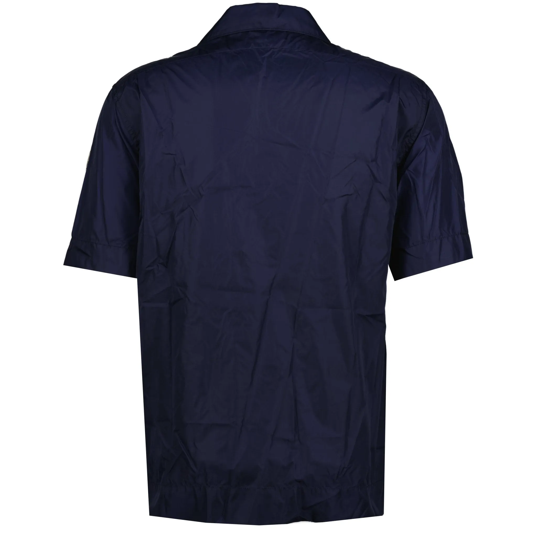 Button Up Nylon Shirt Navy