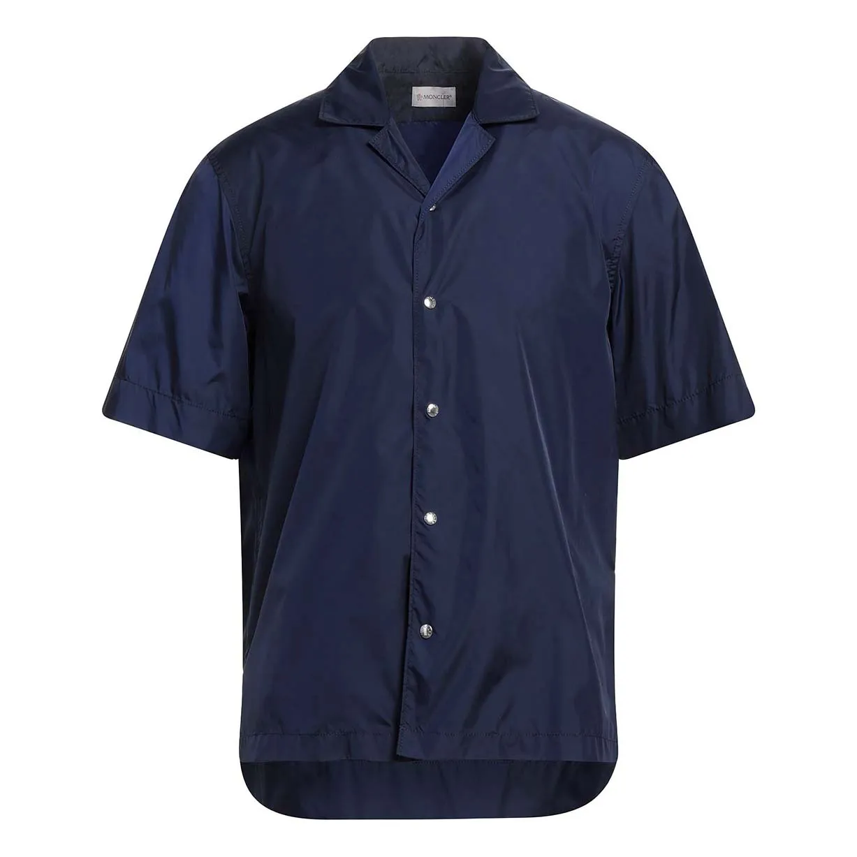 Button Up Nylon Shirt Navy