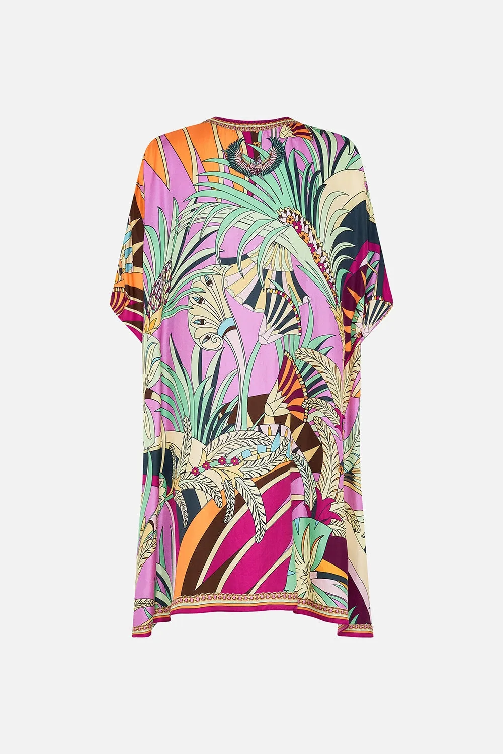 CAMILLA | GIZA GODDESS BUTTON THROUGH BATWING SHORT KAFTAN