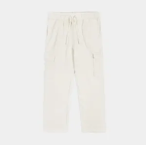 Carly Fleece Cargo Womens Pants (White)