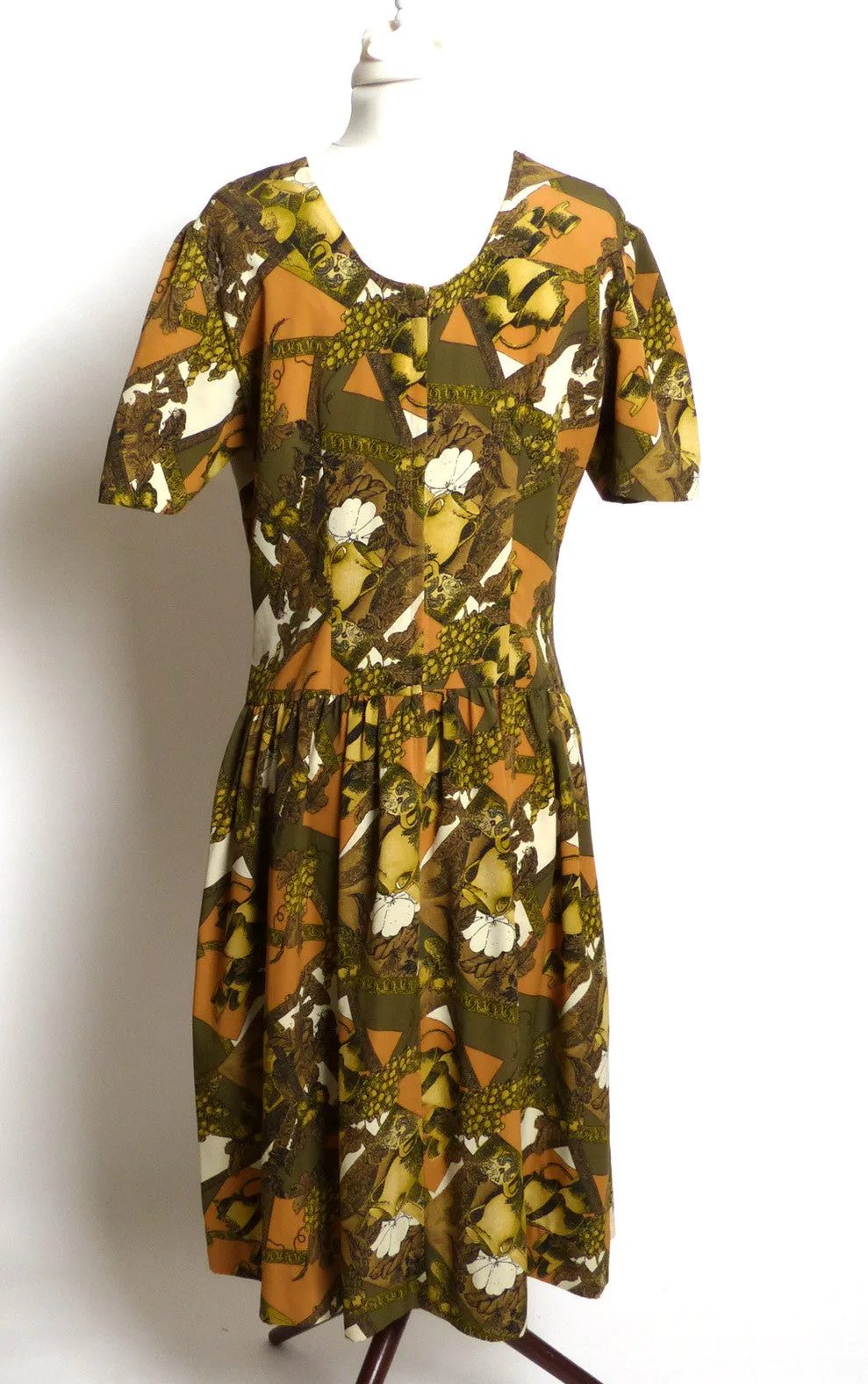 Circa 1960s Silk "Tea Time" Dress