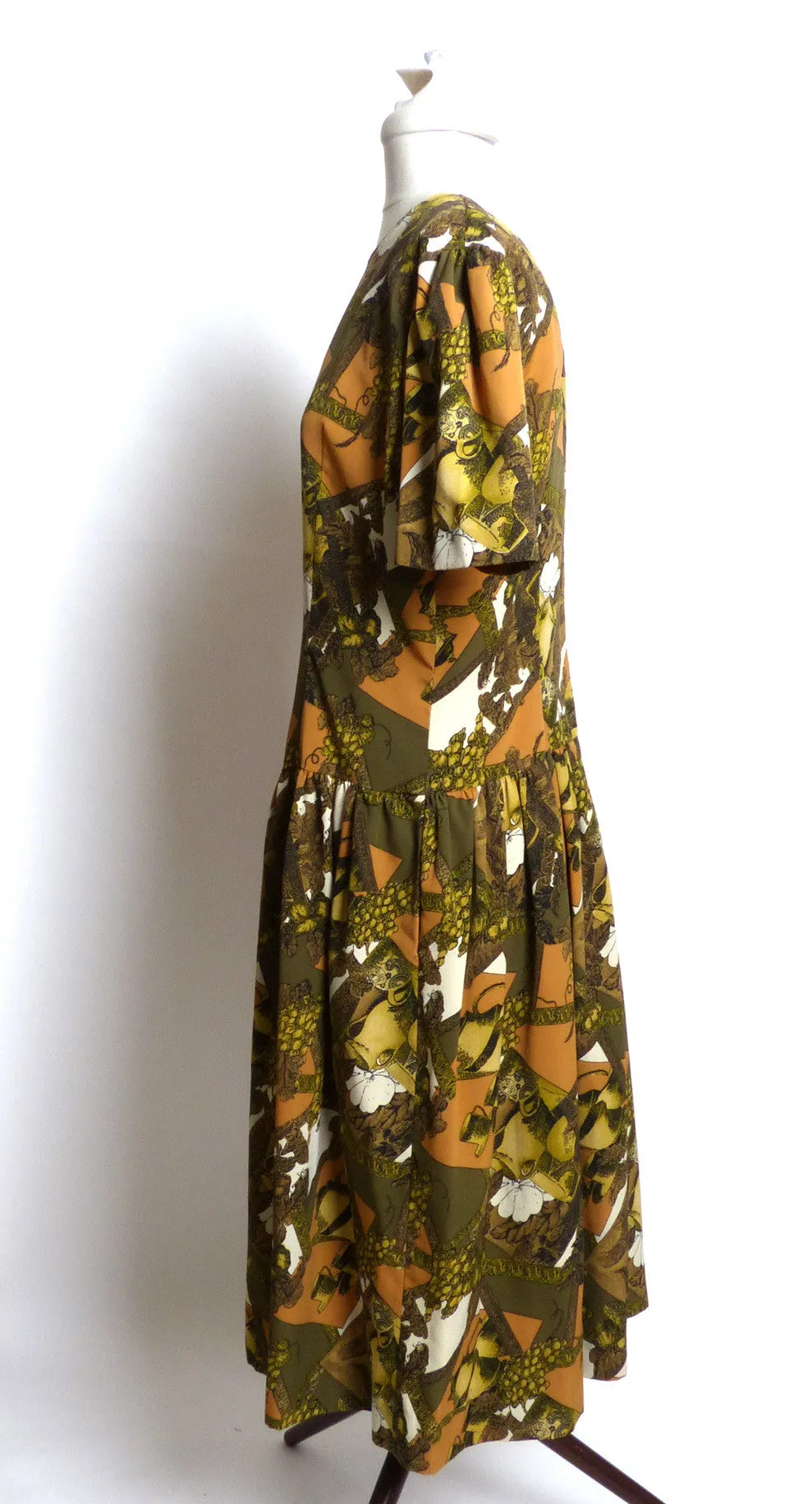 Circa 1960s Silk "Tea Time" Dress