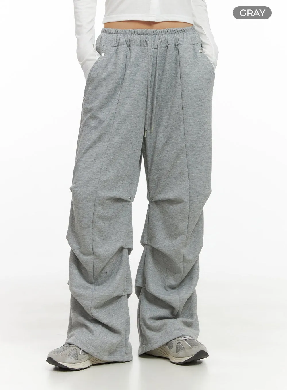 Cotton Pintuck Banded Sweatpants CS405