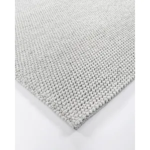 Cyrus Floor Rug - Silver (Wool Blend)