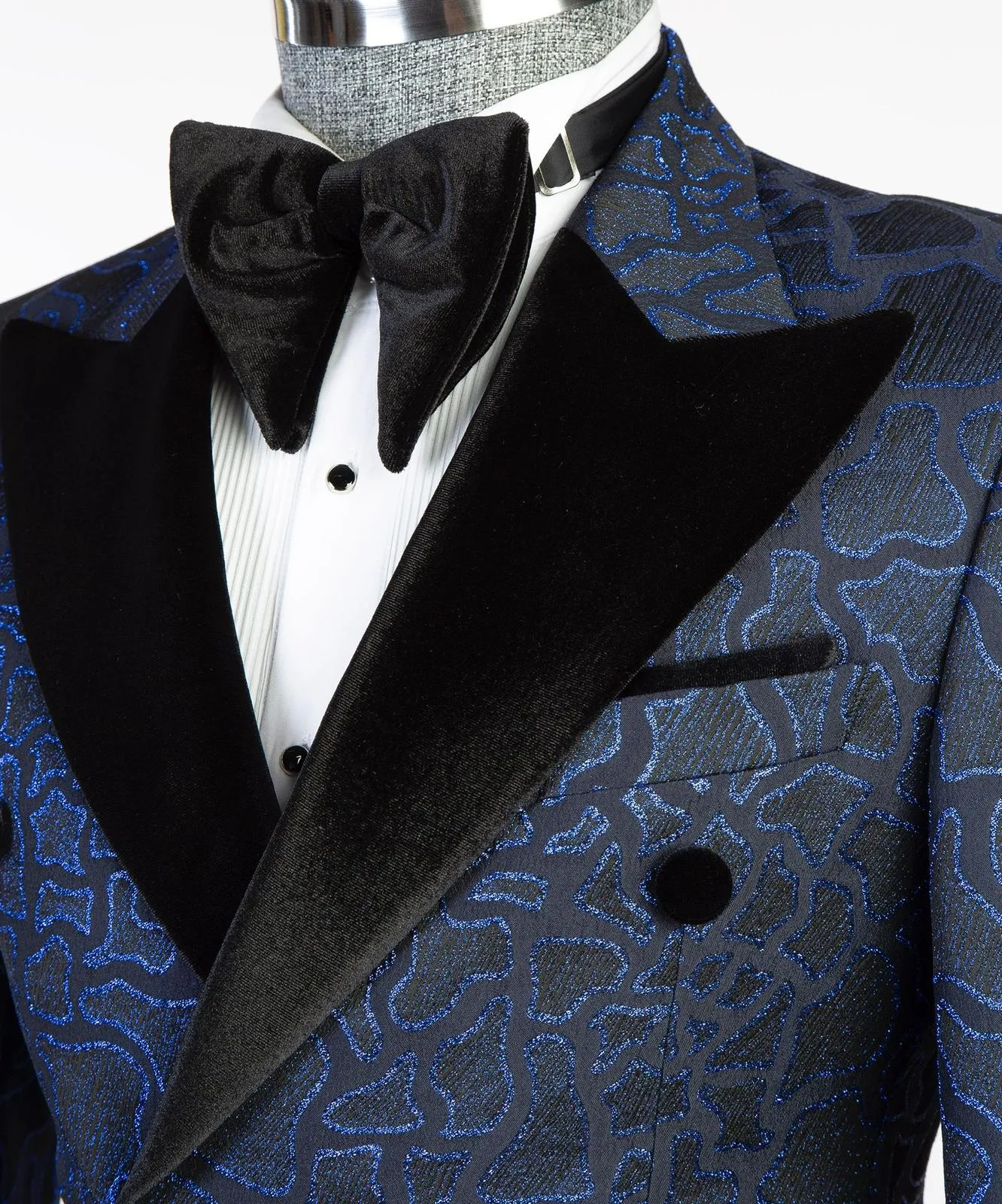 Designer Cobalt Blue Tuxedo Jacket Mens