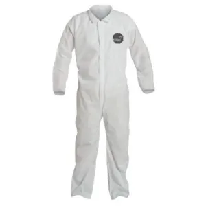 DuPont™ Proshield 10 Coveralls White with Open Wrists and Ankles, White, Large, PB120SW-LG