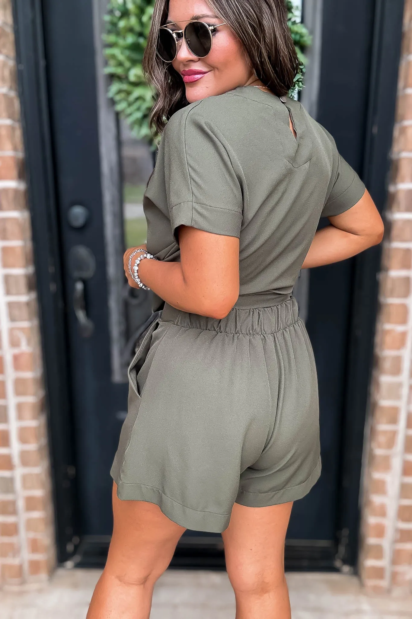 Everyday Radiance Solid Olive Shorts