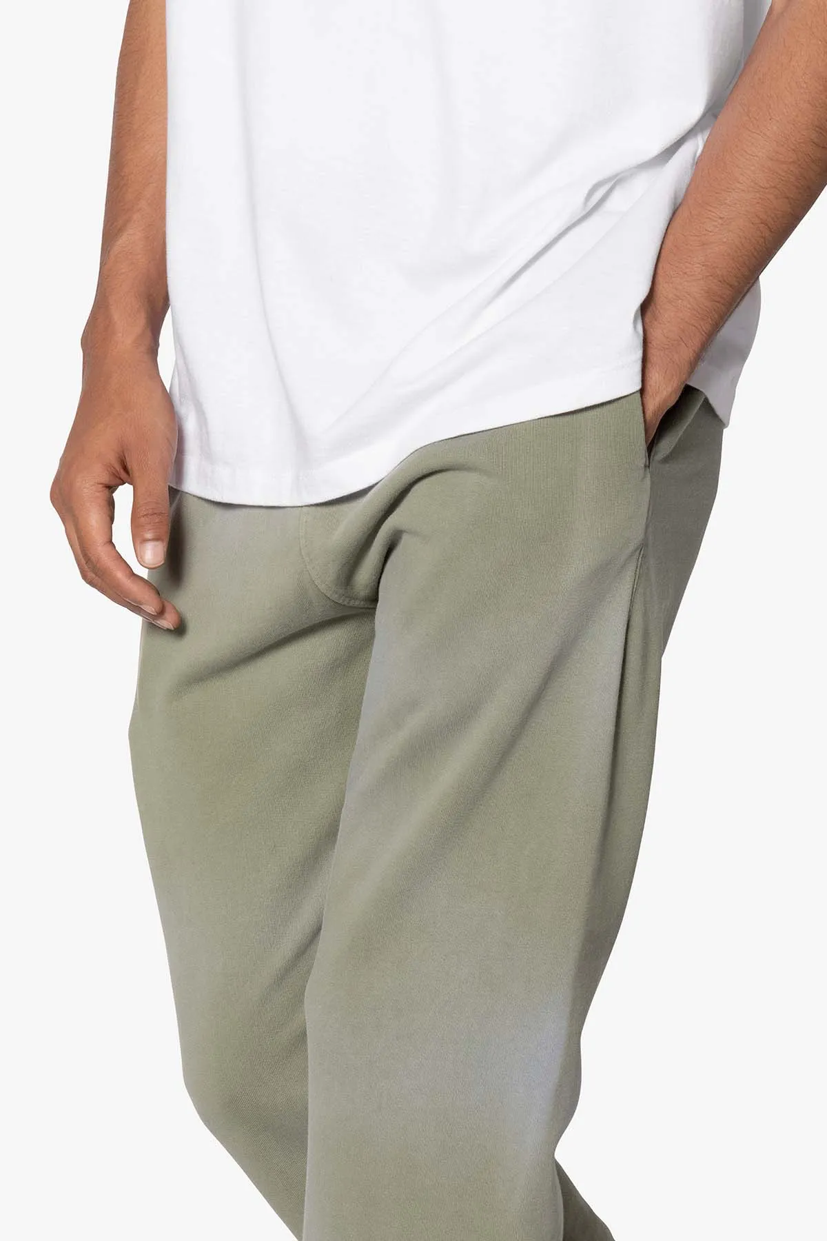 Faded Bootcut Sweatpants - Washed Olive