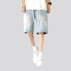 Fashion high-waist men's jean shorts