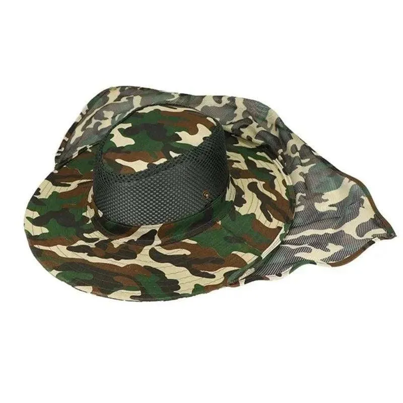 Fishing Hat Wide Brim Camouflage Sun UV Protection