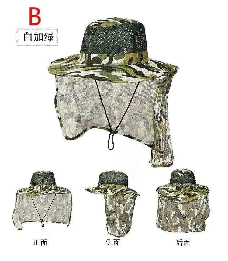 Fishing Hat Wide Brim Camouflage Sun UV Protection