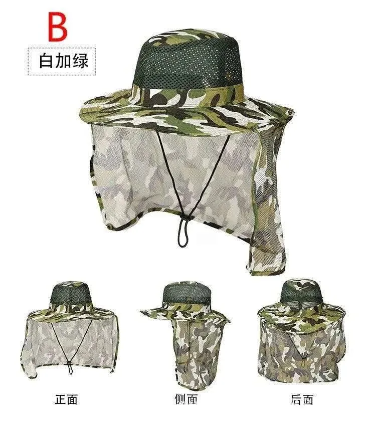 Fishing Hat Wide Brim Camouflage Sun UV Protection