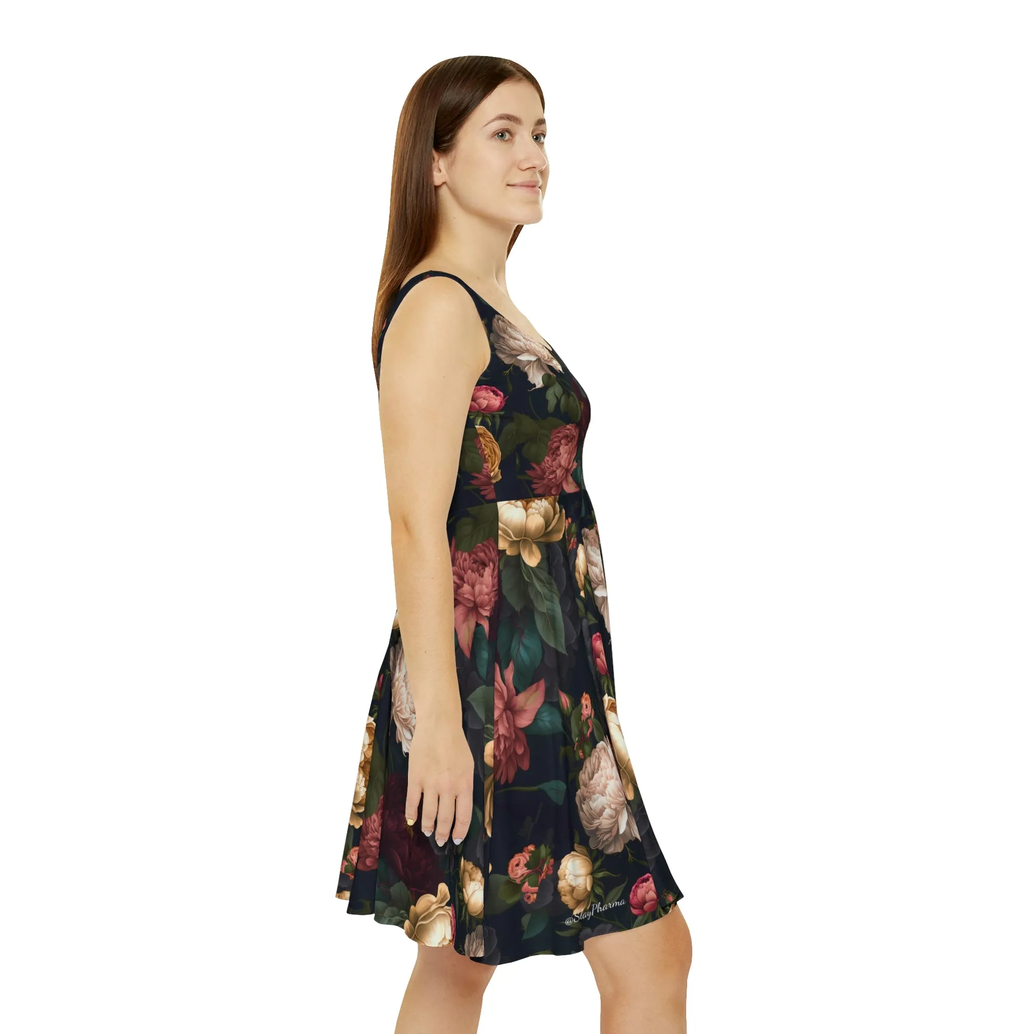 Floral Pattern Women's Skater Dress #24