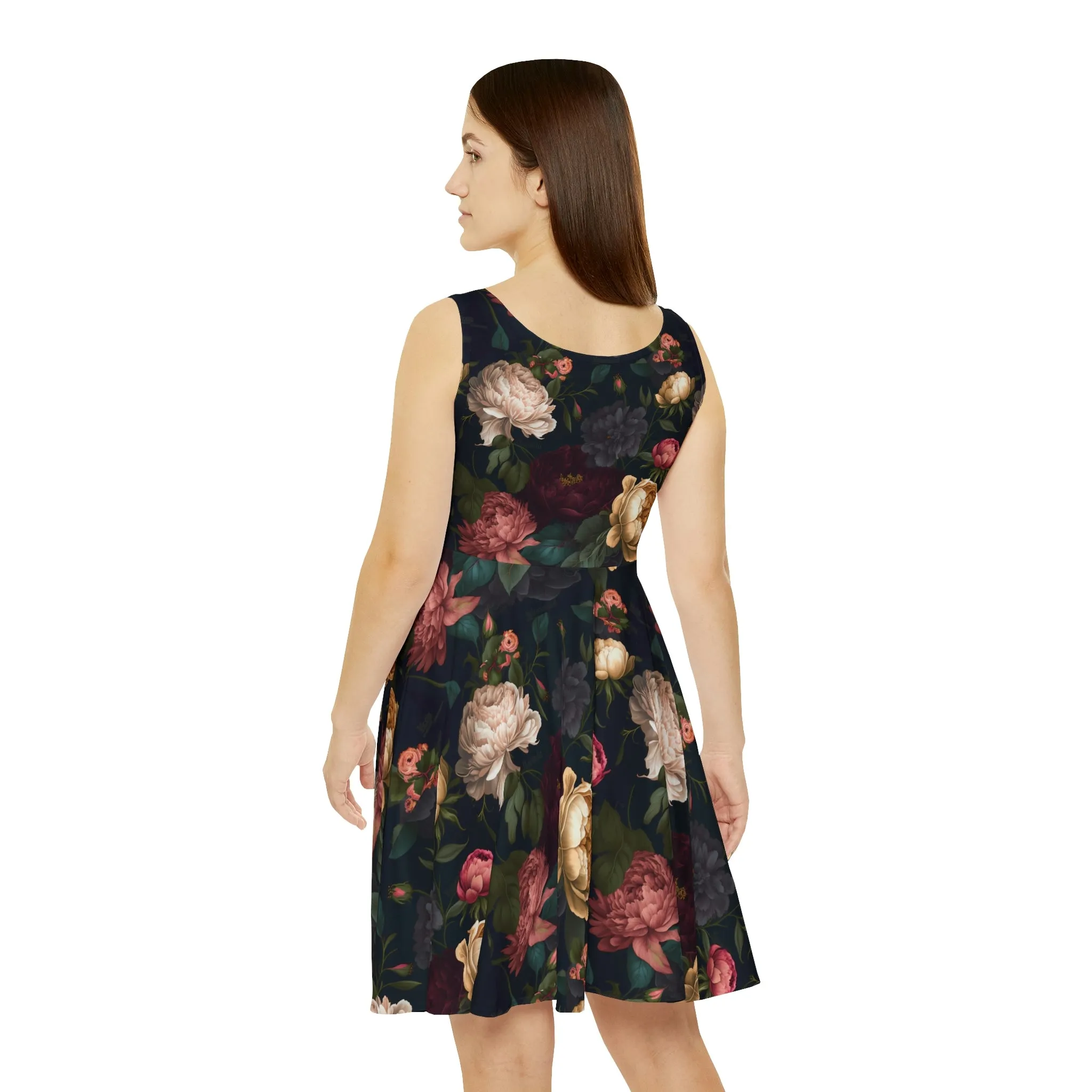 Floral Pattern Women's Skater Dress #24