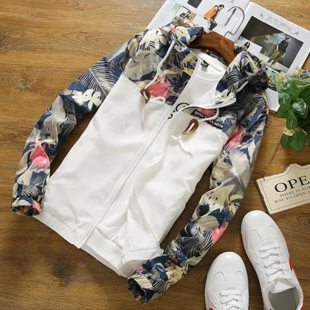 Floral Windbreaker Jacket