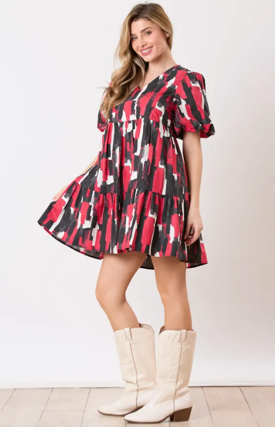 Gameday Cotton Poplin Tiered Dress - Final Sale 30% off in cart