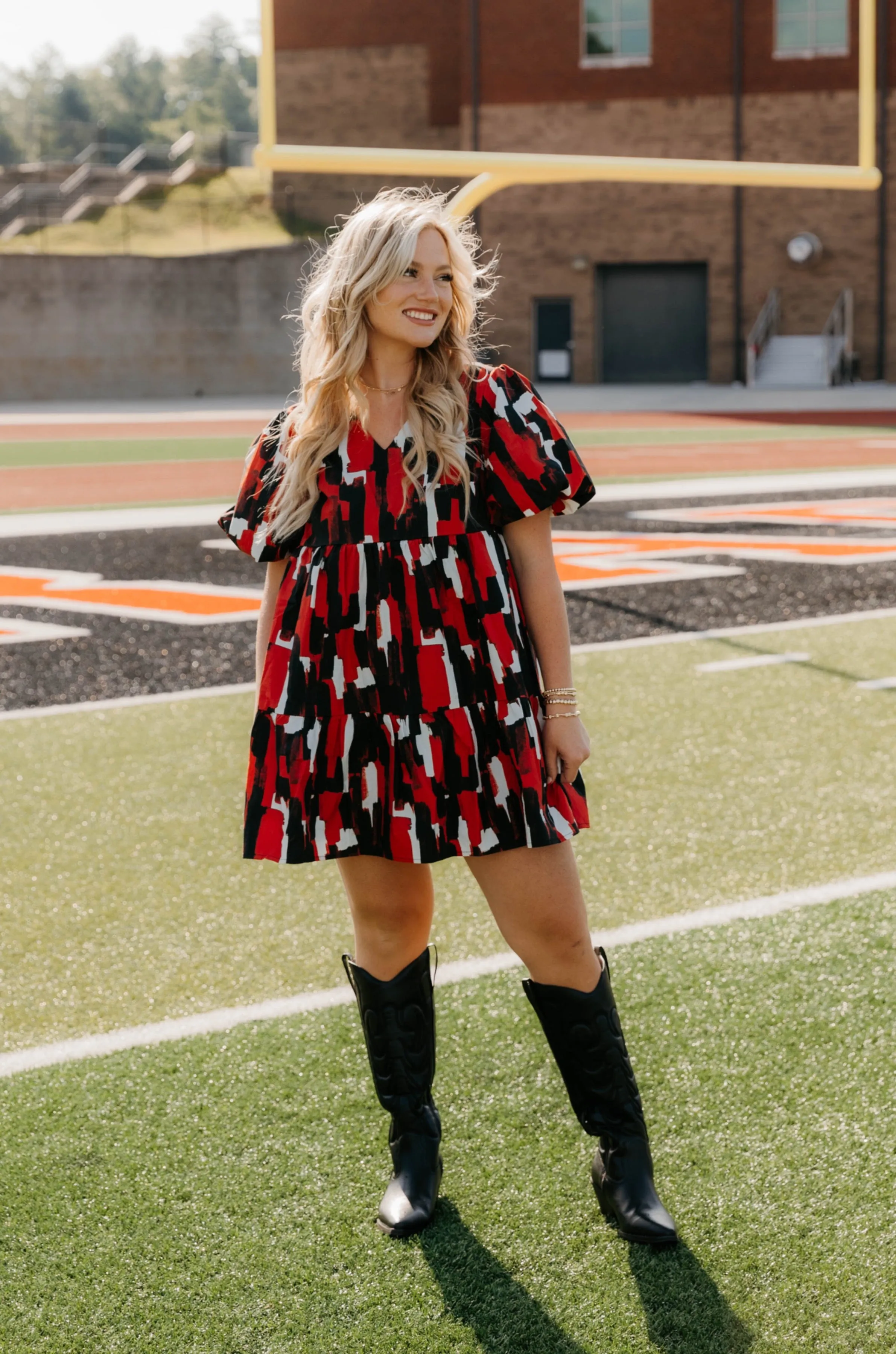 Gameday Cotton Poplin Tiered Dress - Final Sale 30% off in cart