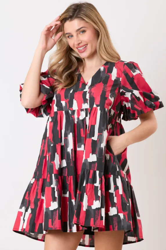 Gameday Cotton Poplin Tiered Dress - Final Sale 30% off in cart