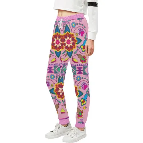 Geometric Floral Winter-Sunset Women's Sweatpants