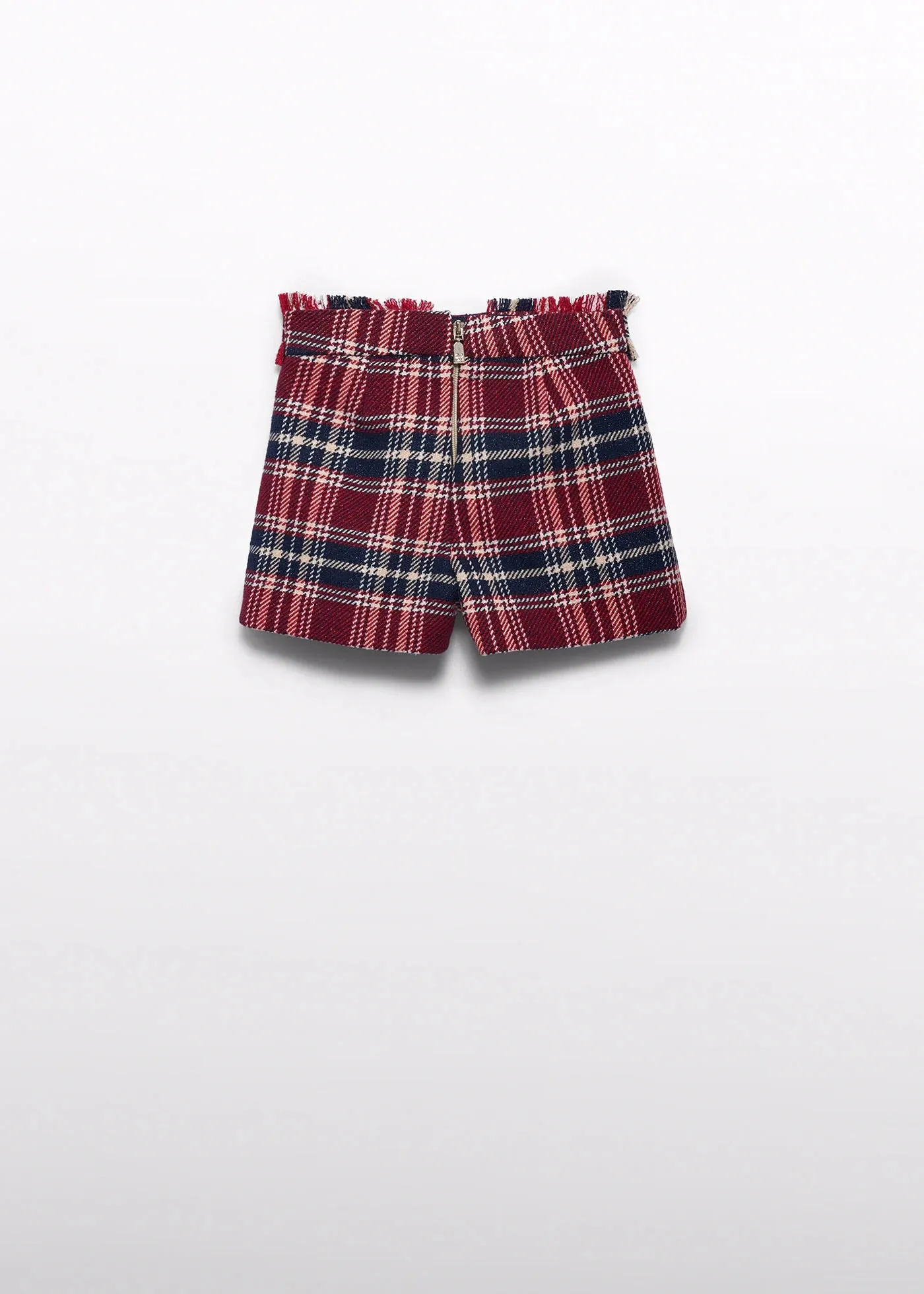 Girls plaid shimmered shorts