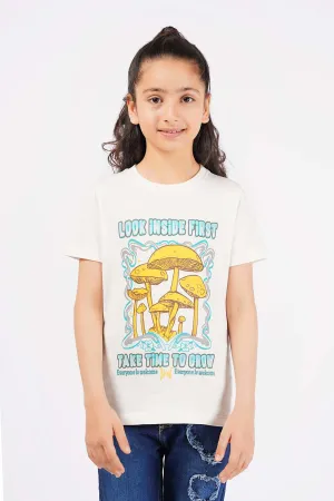 Girl's Short Sleeves Graphics Tee