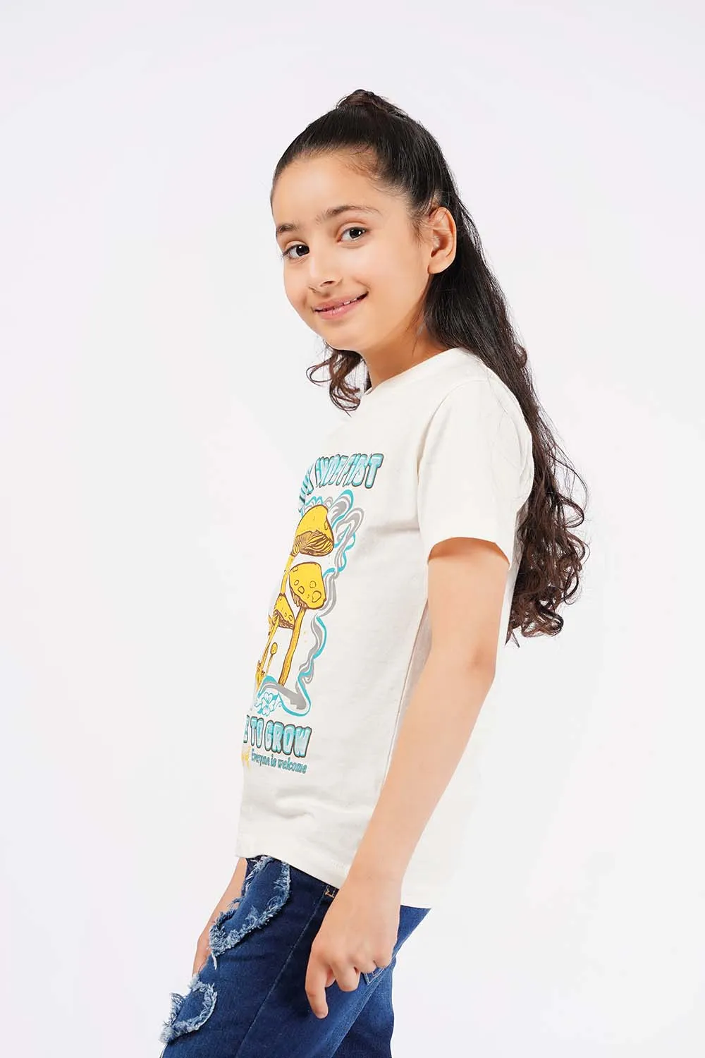 Girl's Short Sleeves Graphics Tee