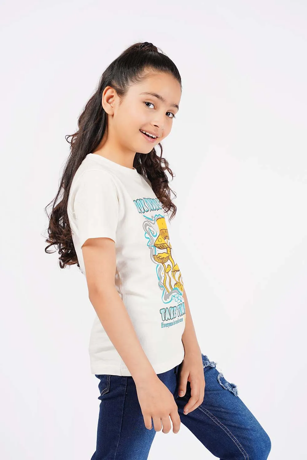 Girl's Short Sleeves Graphics Tee