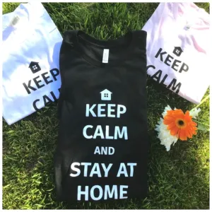 Graphic Tee Pink Stay Home Stay Calm