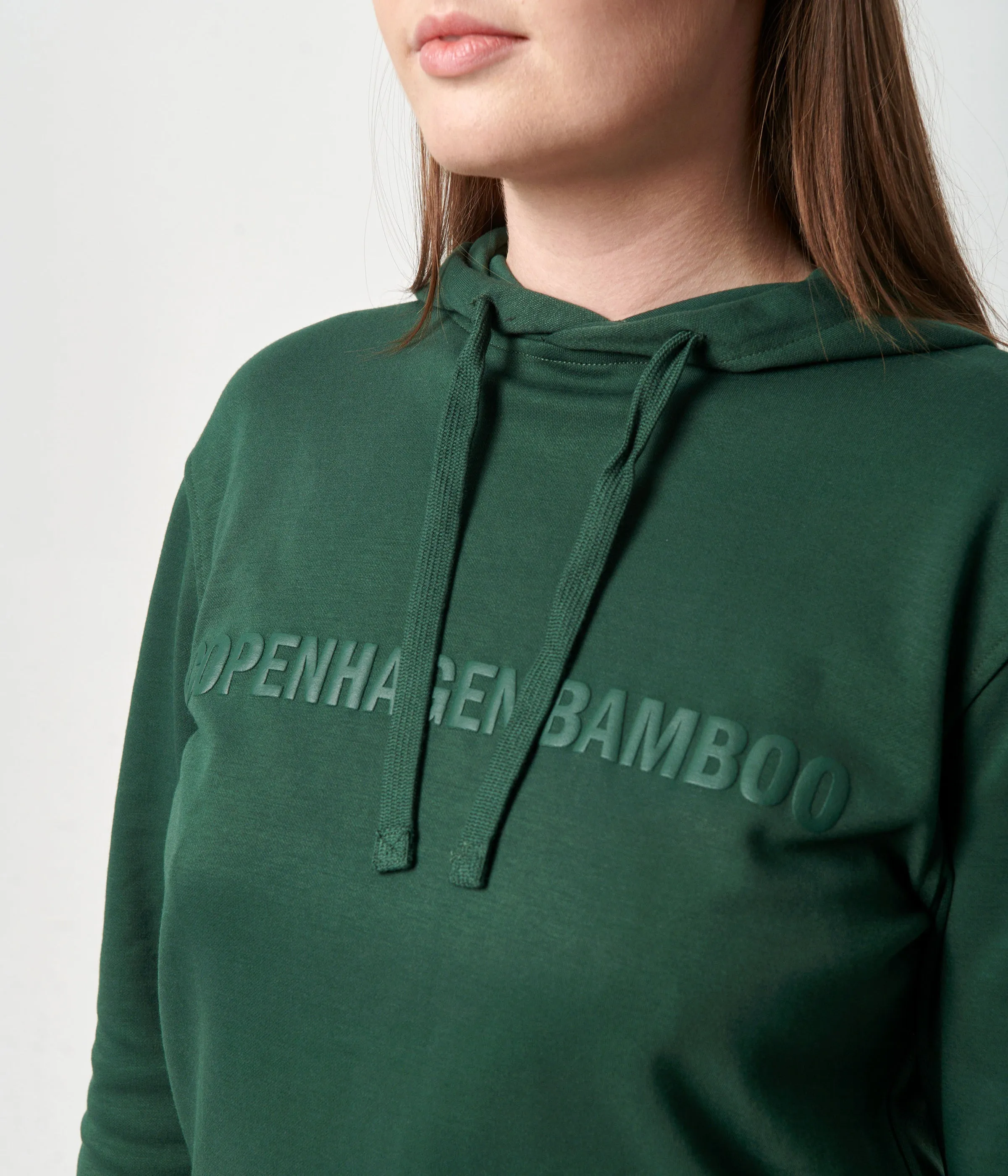 Green bamboo hoodie track suit with logo