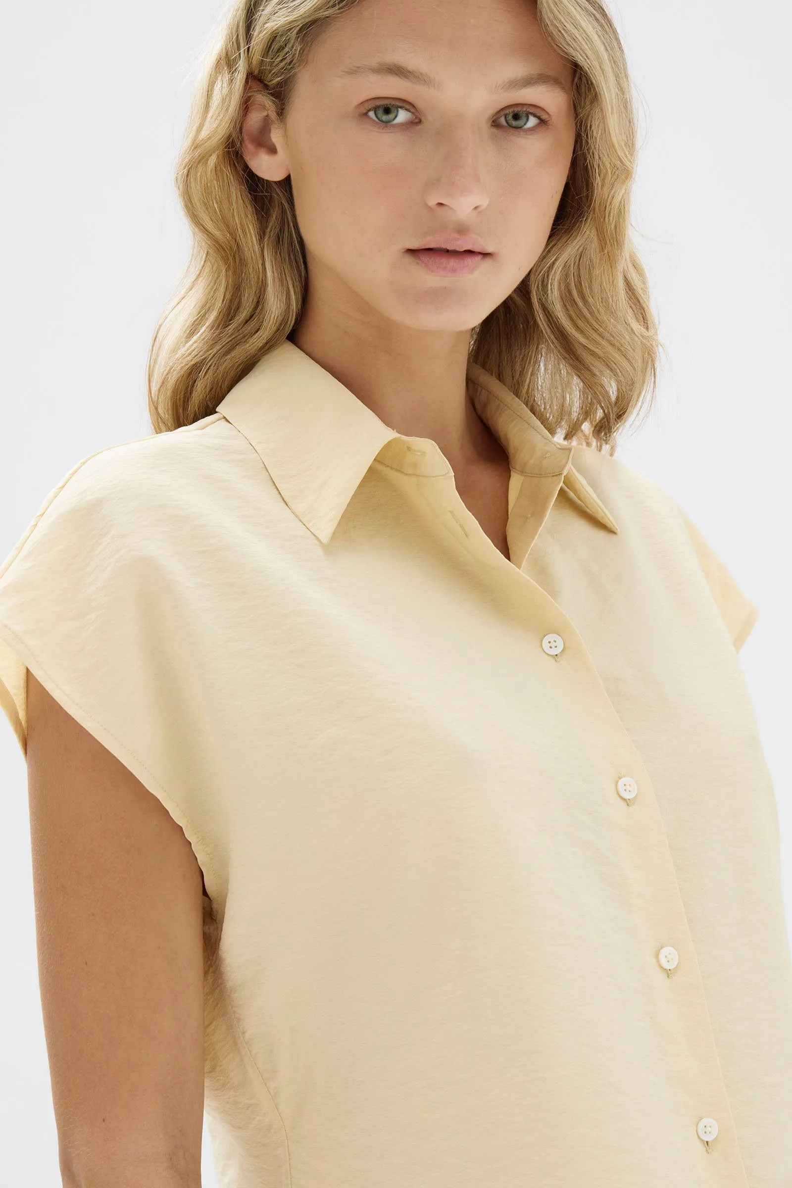 Heather Silk Short Sleeve Shirt