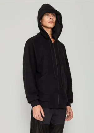 HOODIE - WOOL BLEND black