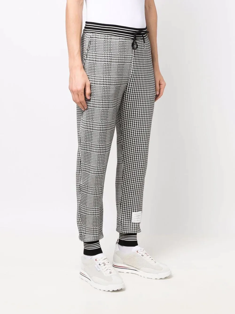 Houndstooth Cotton Sweatpants