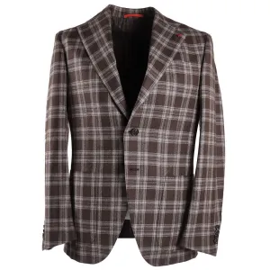 Isaia Layered Check Flannel Wool Suit