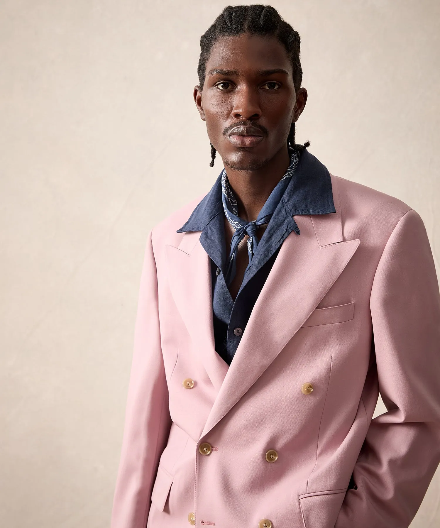 Italian Gabardine Wythe Jacket in Pink