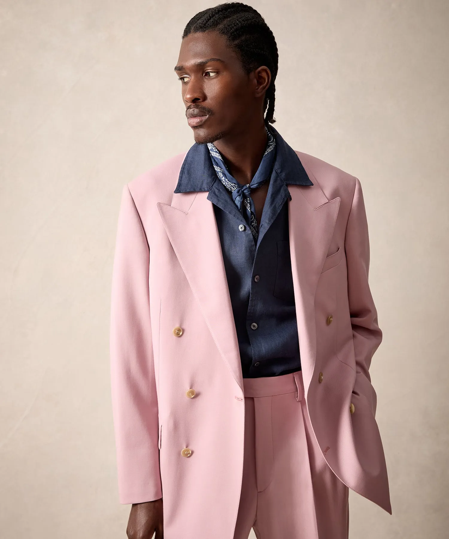 Italian Gabardine Wythe Jacket in Pink