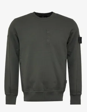 Khaki Multi-Pocket Sweatshirt