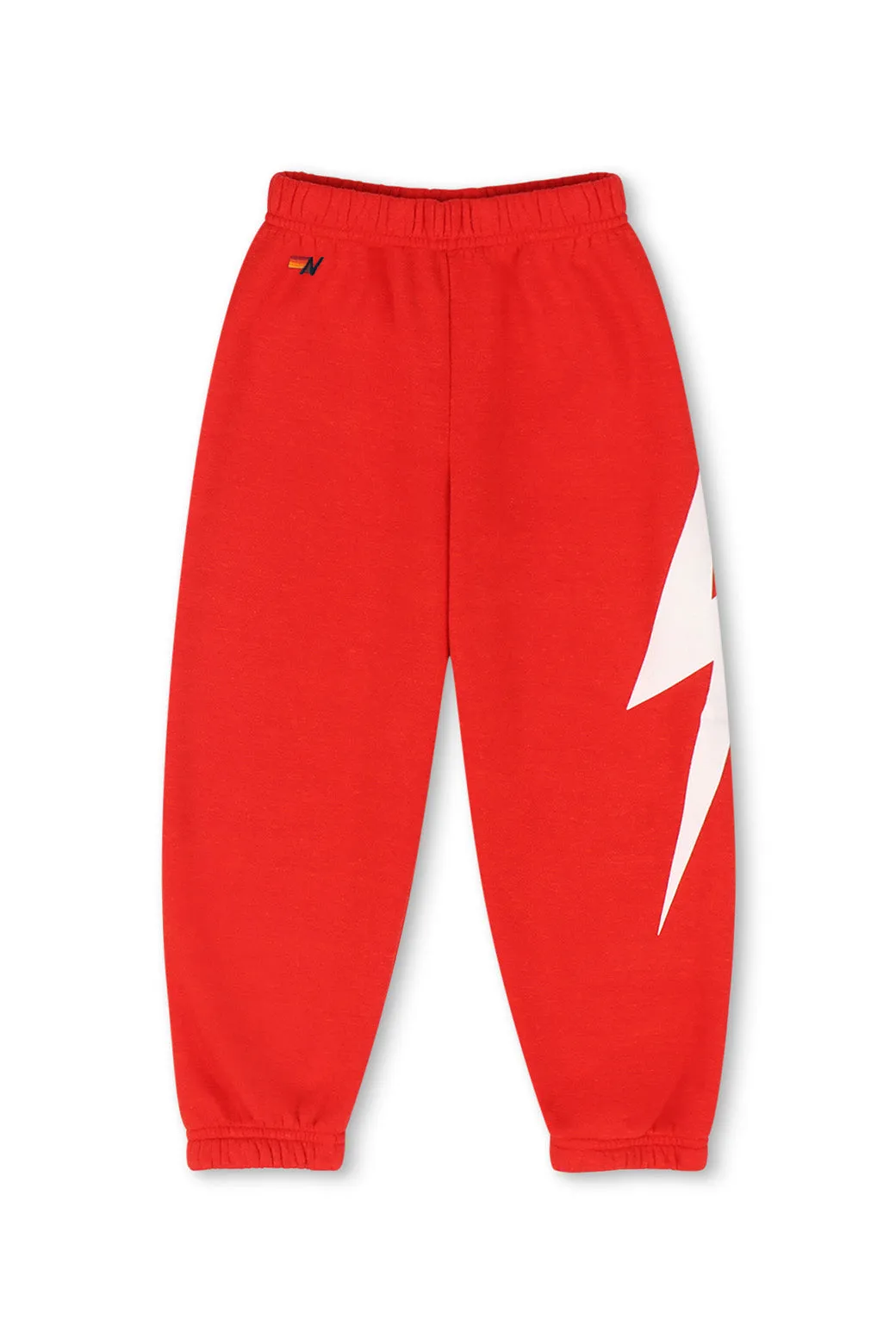 KIDS BOLT PRINT SWEATPANTS - RED