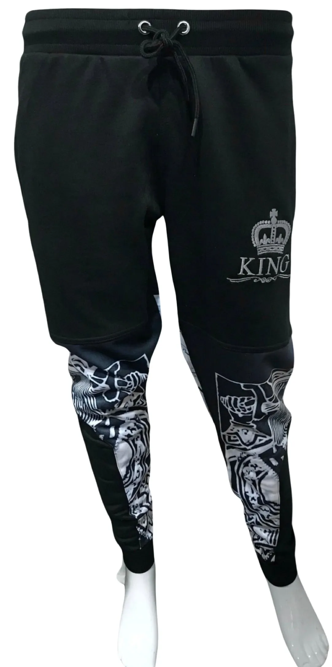 ^KING OF HEARTS^ LUXURY JOGGER SWEATPANTS (CUT & SEW)(EMBROIDERED LOGOS)