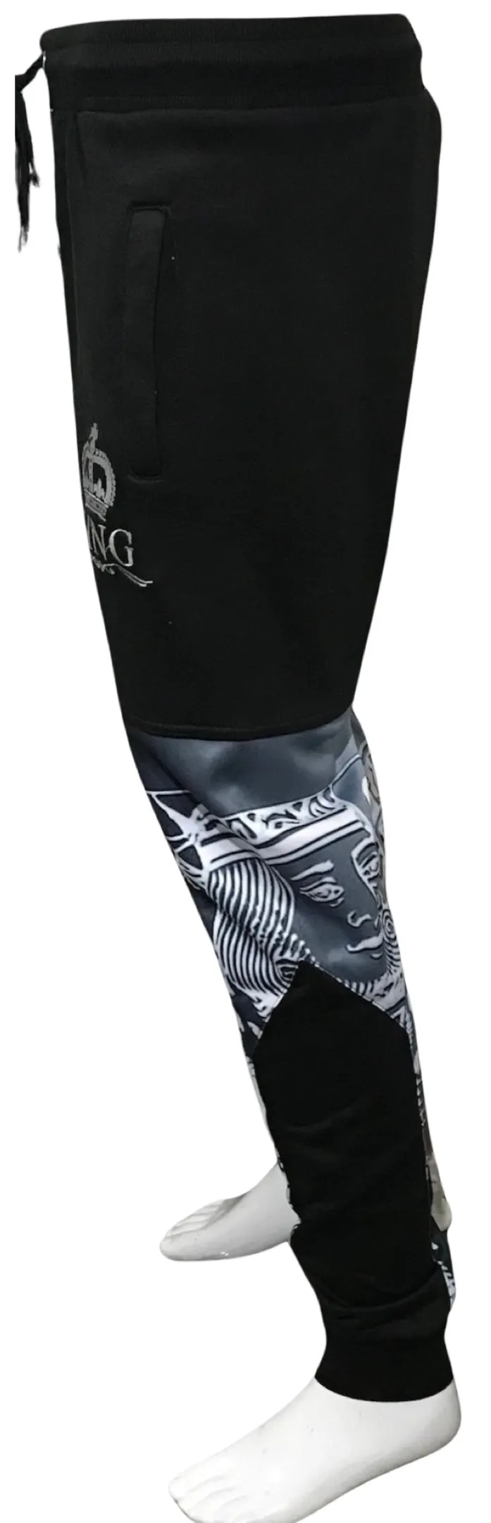 ^KING OF HEARTS^ LUXURY JOGGER SWEATPANTS (CUT & SEW)(EMBROIDERED LOGOS)