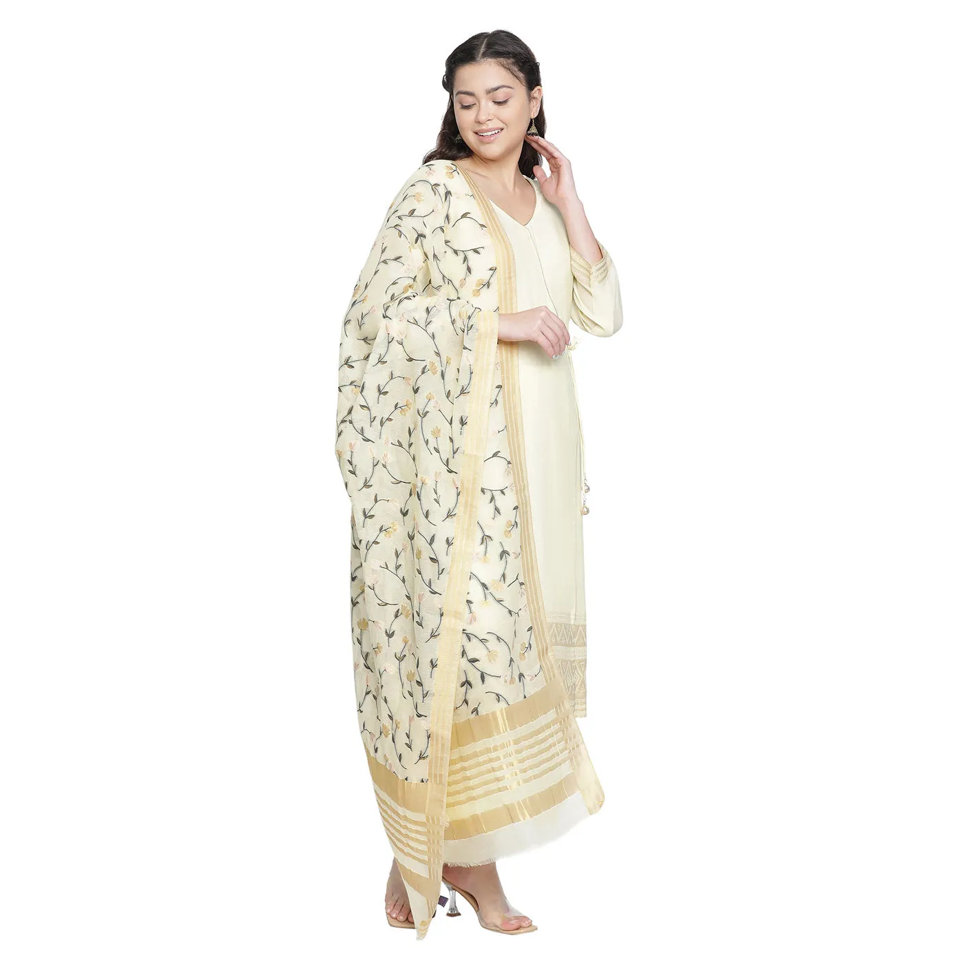 Lemon Woven Design Cotton Silk Blend Unstitched Suit Co-ords Set