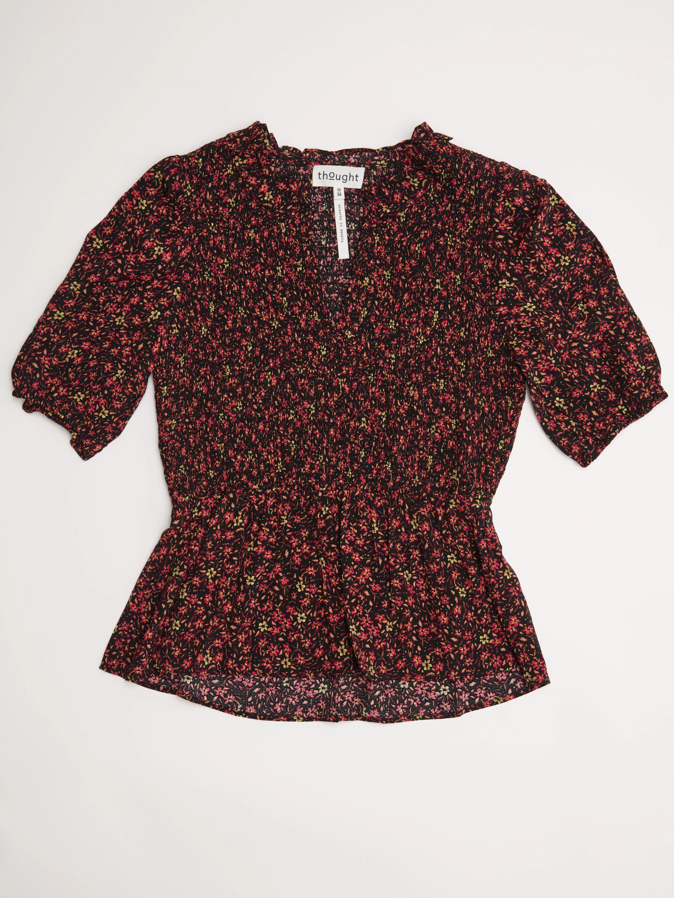 Libby Crepe Short Sleeve Blouse