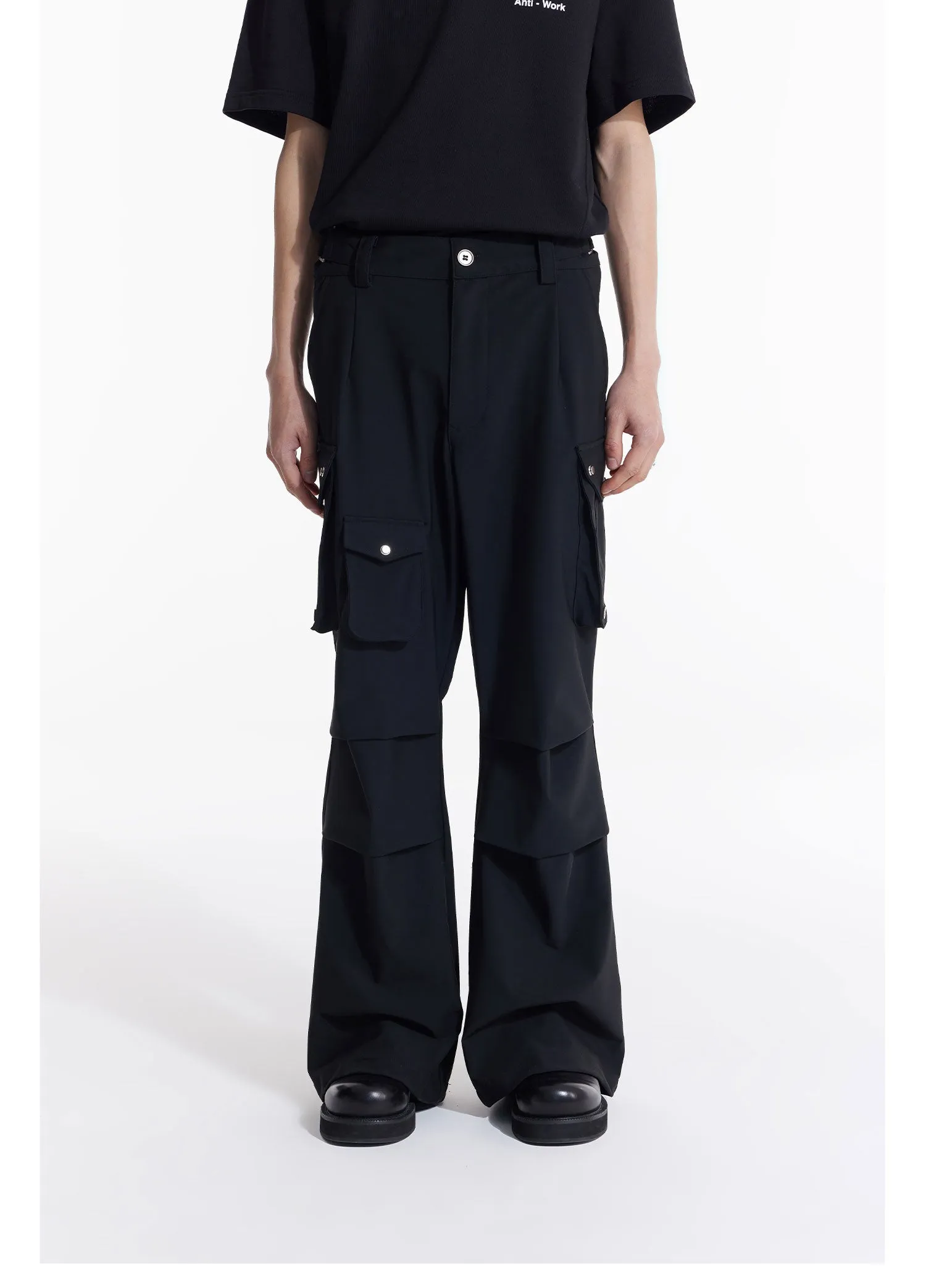 Nylon multi-pocket casual pants