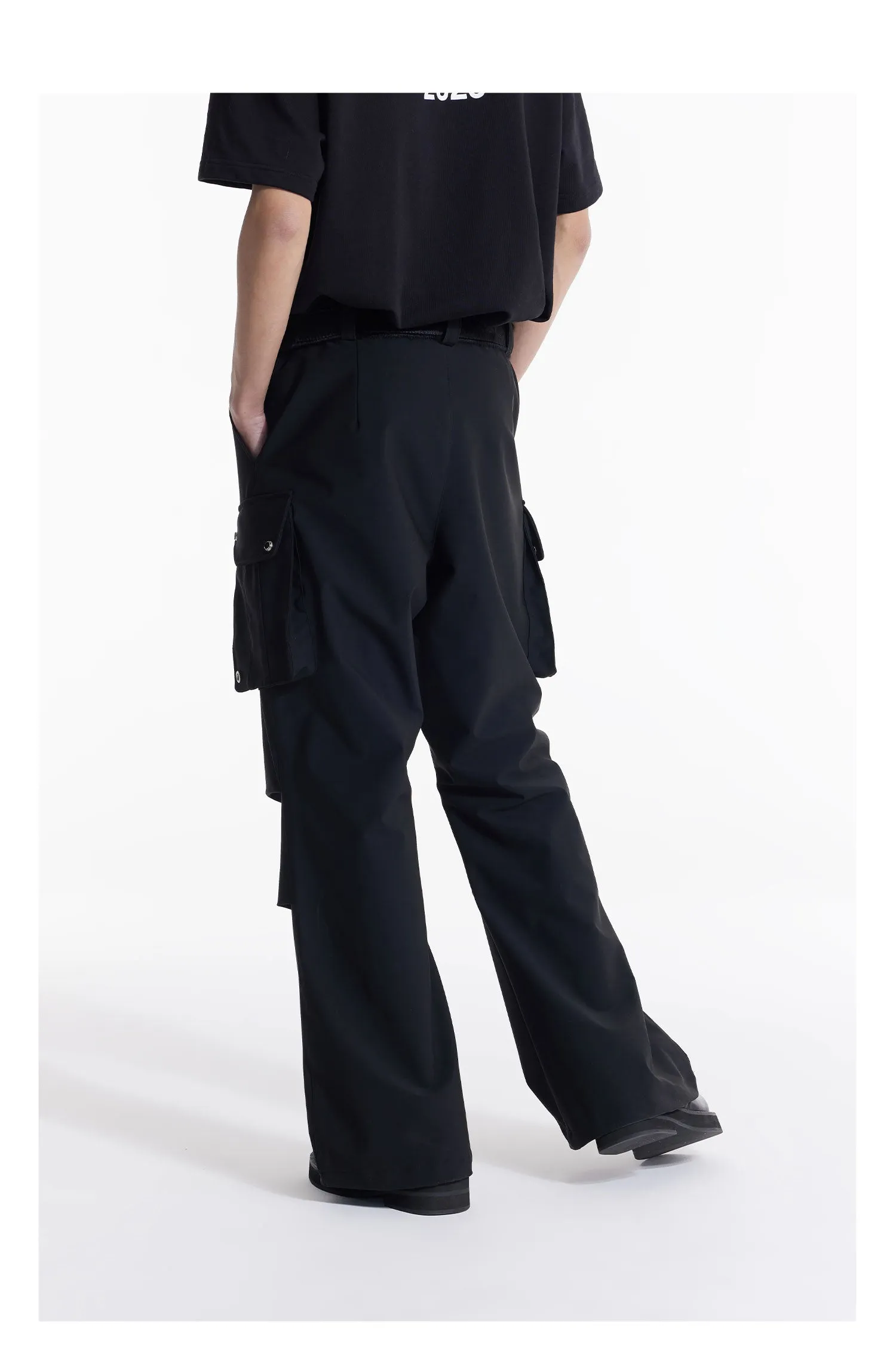 Nylon multi-pocket casual pants