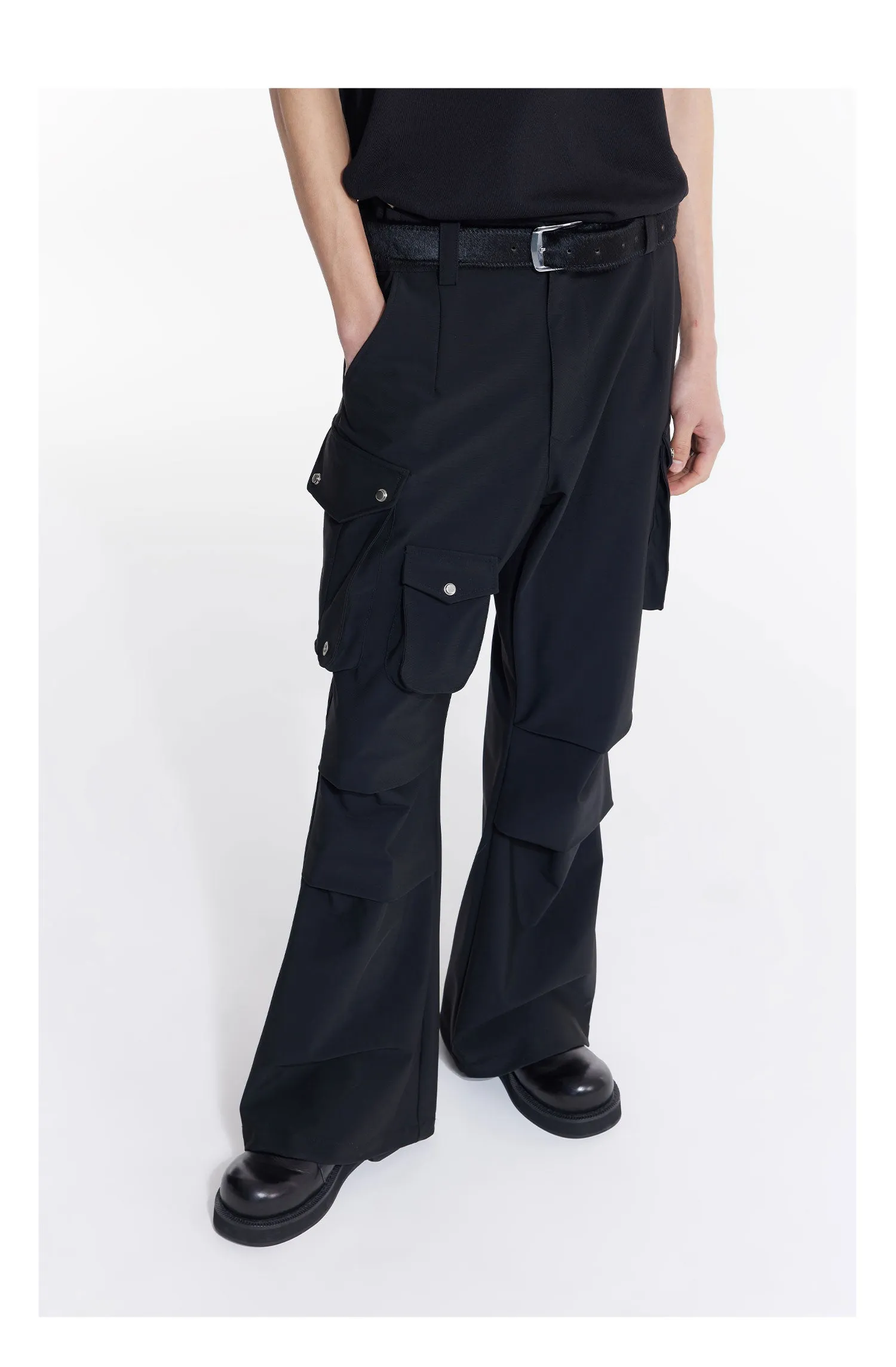 Nylon multi-pocket casual pants