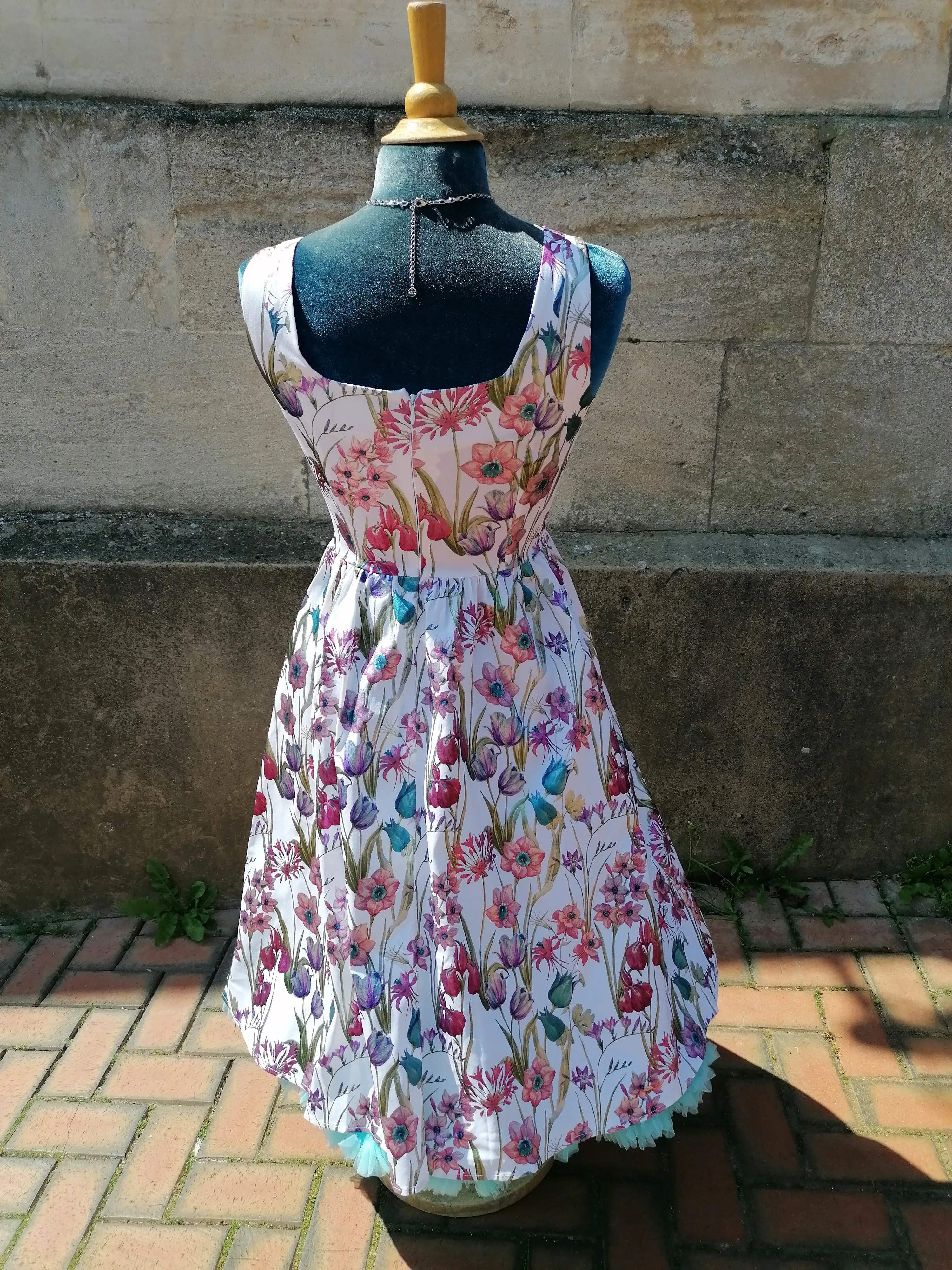 Pink and Purple Floral Dress