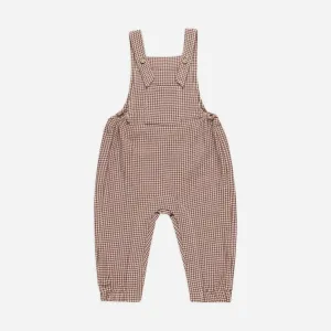 Quincy Mae - Organic Overalls - Plum Gingham