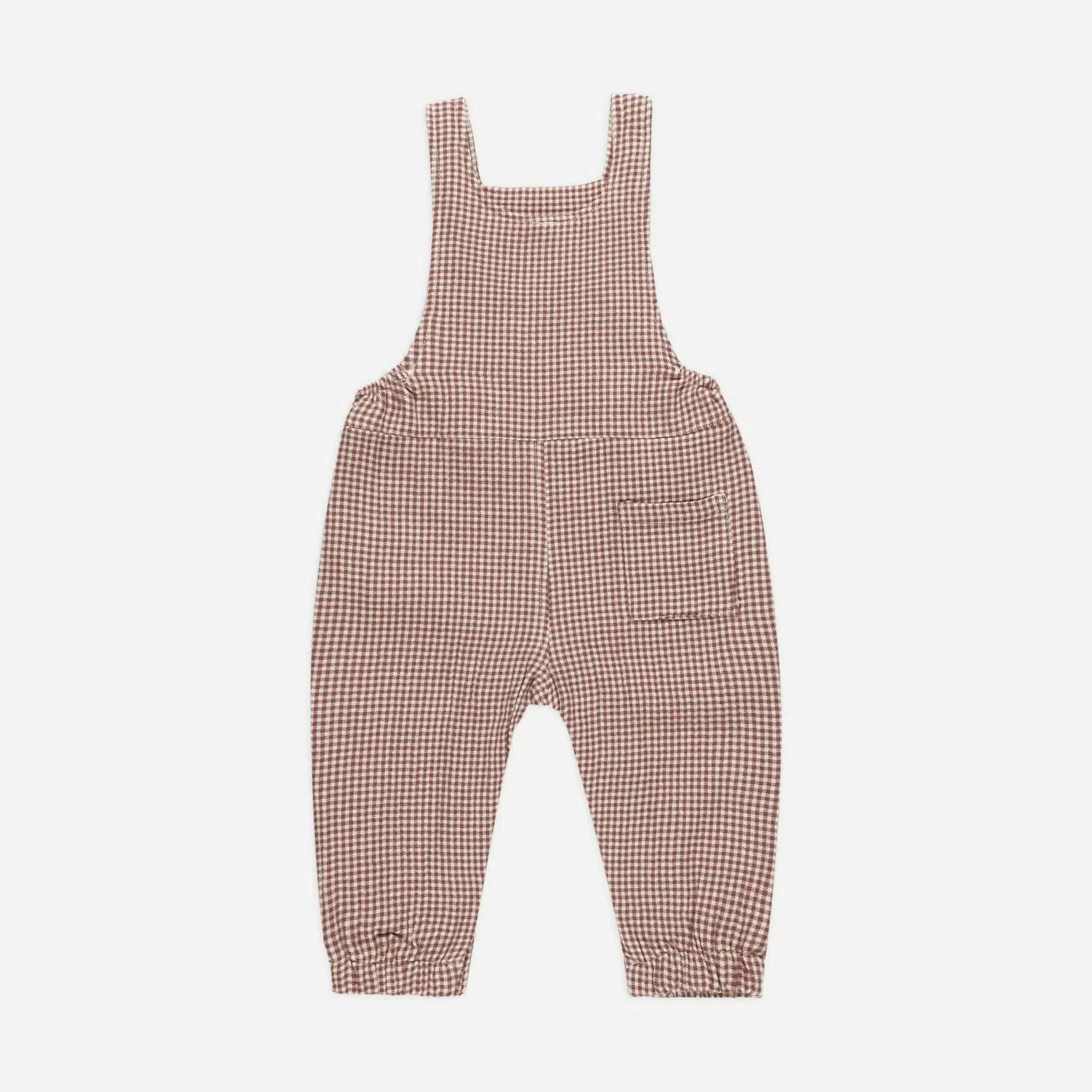 Quincy Mae - Organic Overalls - Plum Gingham